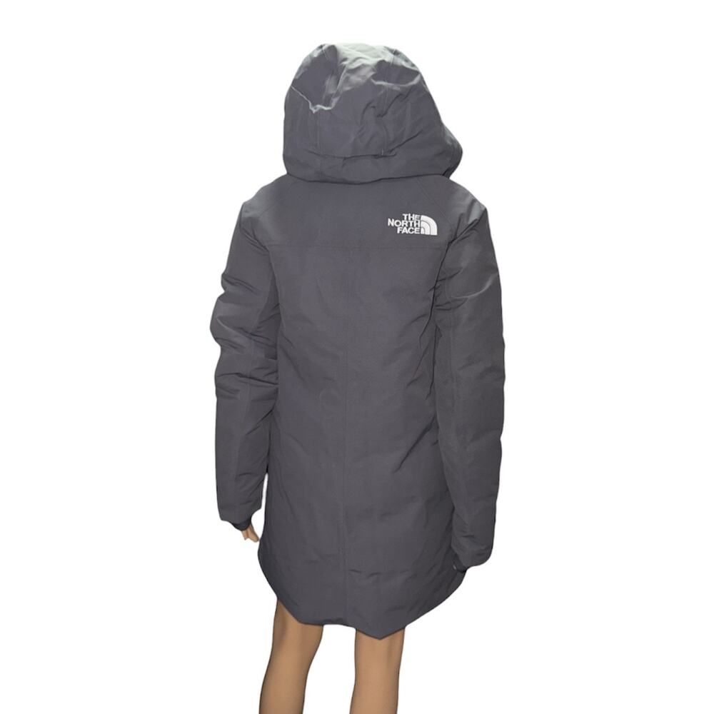 The North Face Charcoal Gray Long Hooded Winter Parka Full Zip Size S - Picture 4 of 9